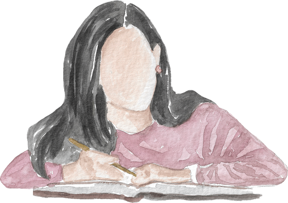 Writing Gesture Women Student